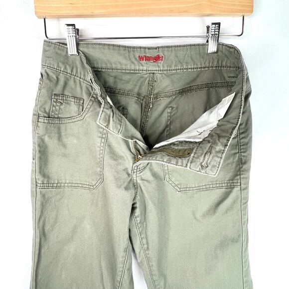 Wrangler Army Green Cropped Cargo Pants 6 - Picture 8 of 8